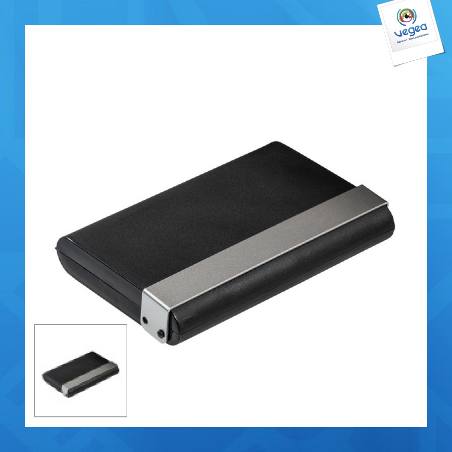 Business card holder reflects-resende silver