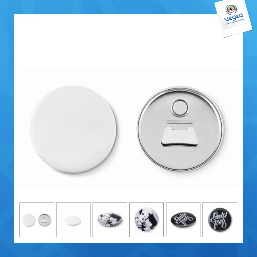 Button magnet bottle opener 