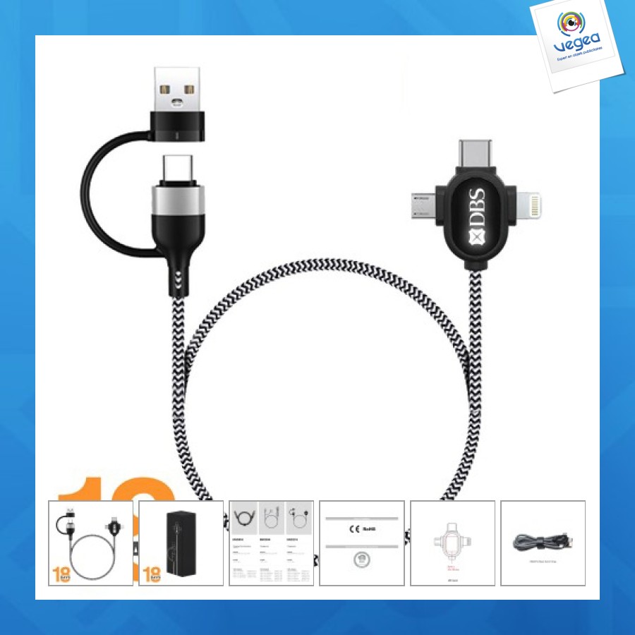 Câble de charge 6 en 1 - lipanoi