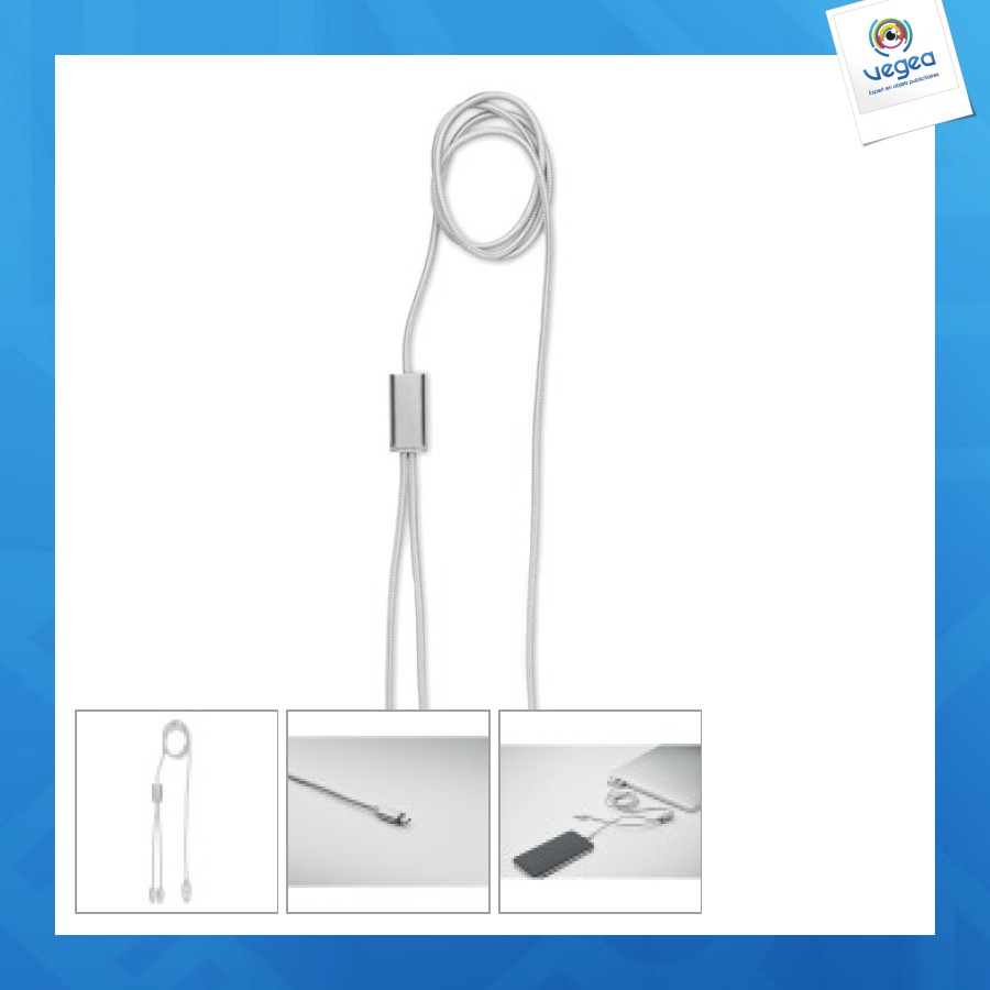 Cablong - câble de charge 2 en 1 long