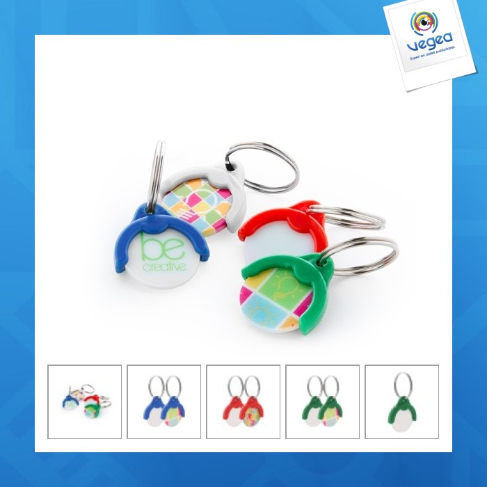 Caddy token key ring with four-colour printing