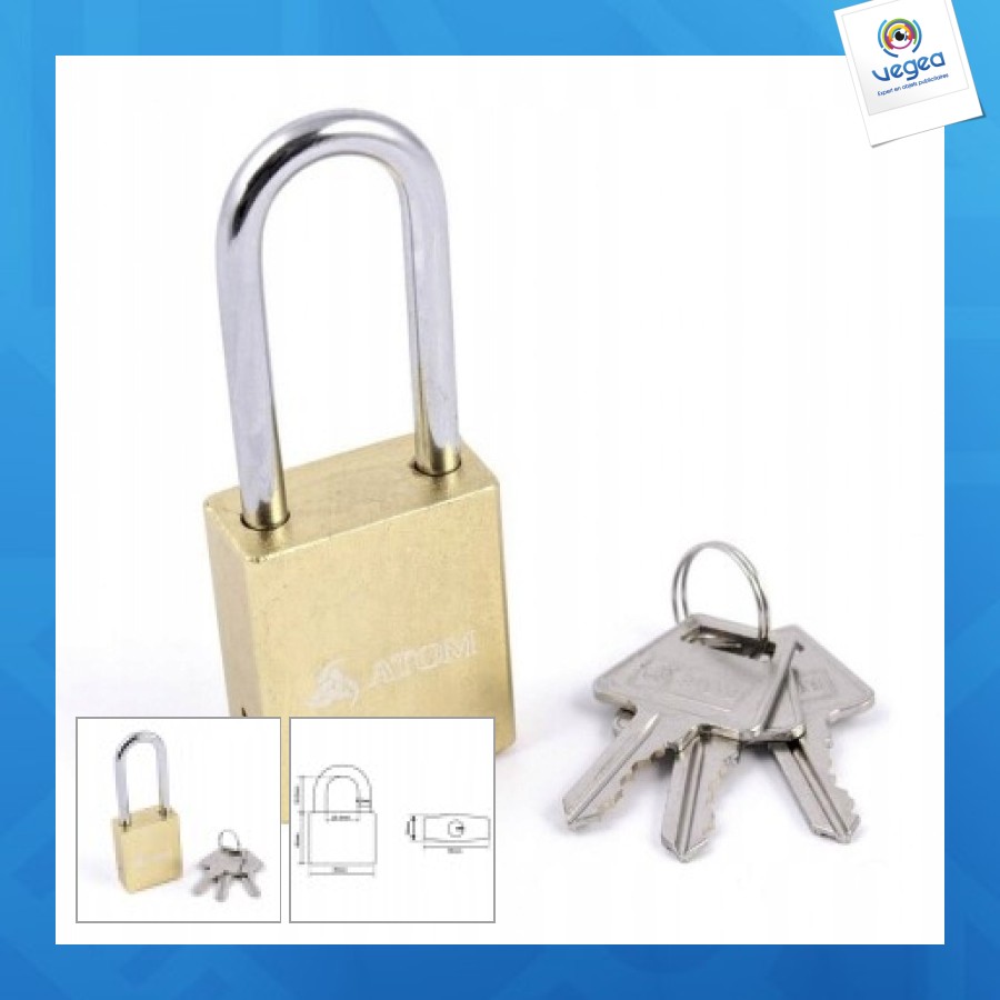 Cadenas atomisé bruni de 40mm