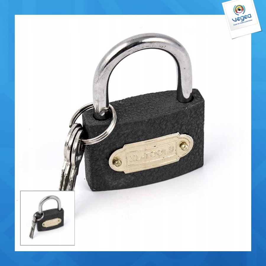 Cadenas en fonte trempée 60mm avec cadenas