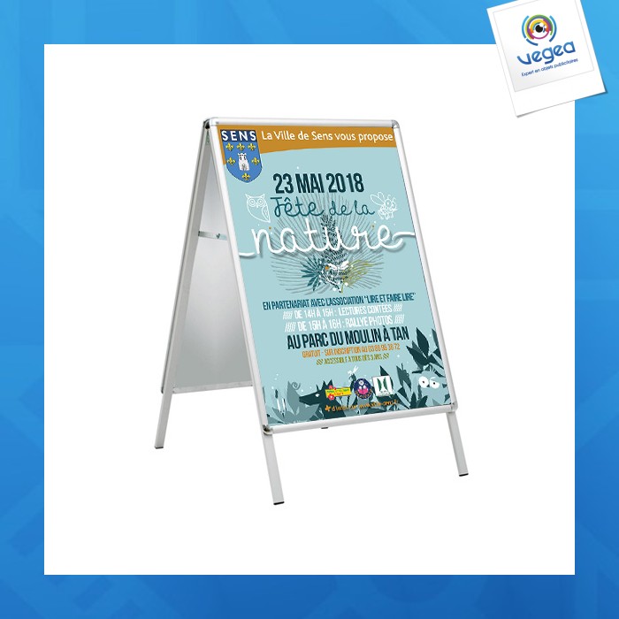 Cadroclic track horse (b2) 70 x 50 cm grey alu