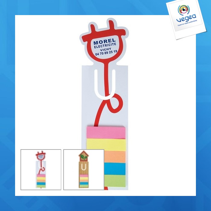 Cardboard bookmark with repositionable bookmarks 