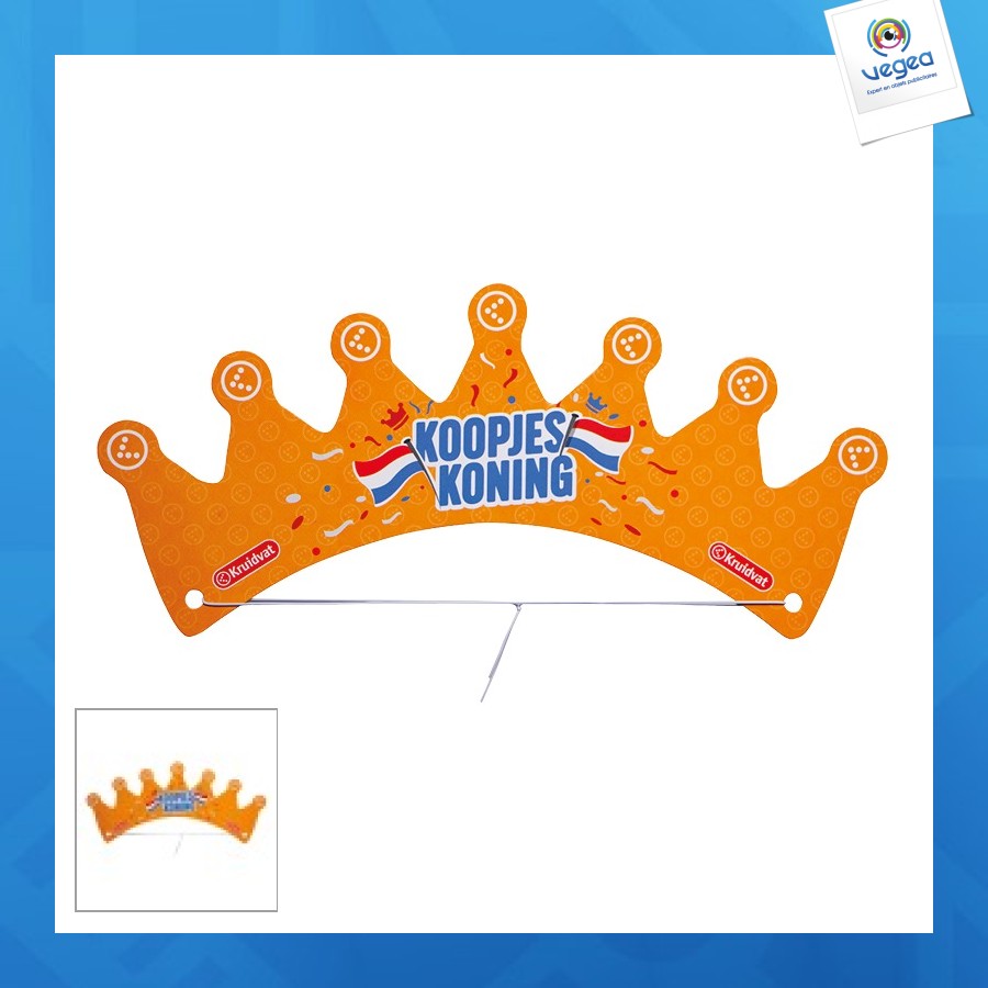 Cardboard crown with elastic band