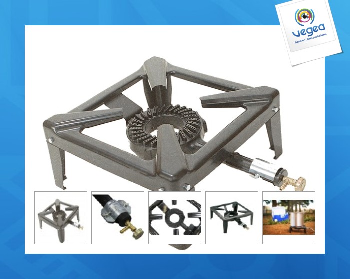 Cast iron gas stove 4 feet cast iron burner with steel frame 40 x 40 x 18 cm