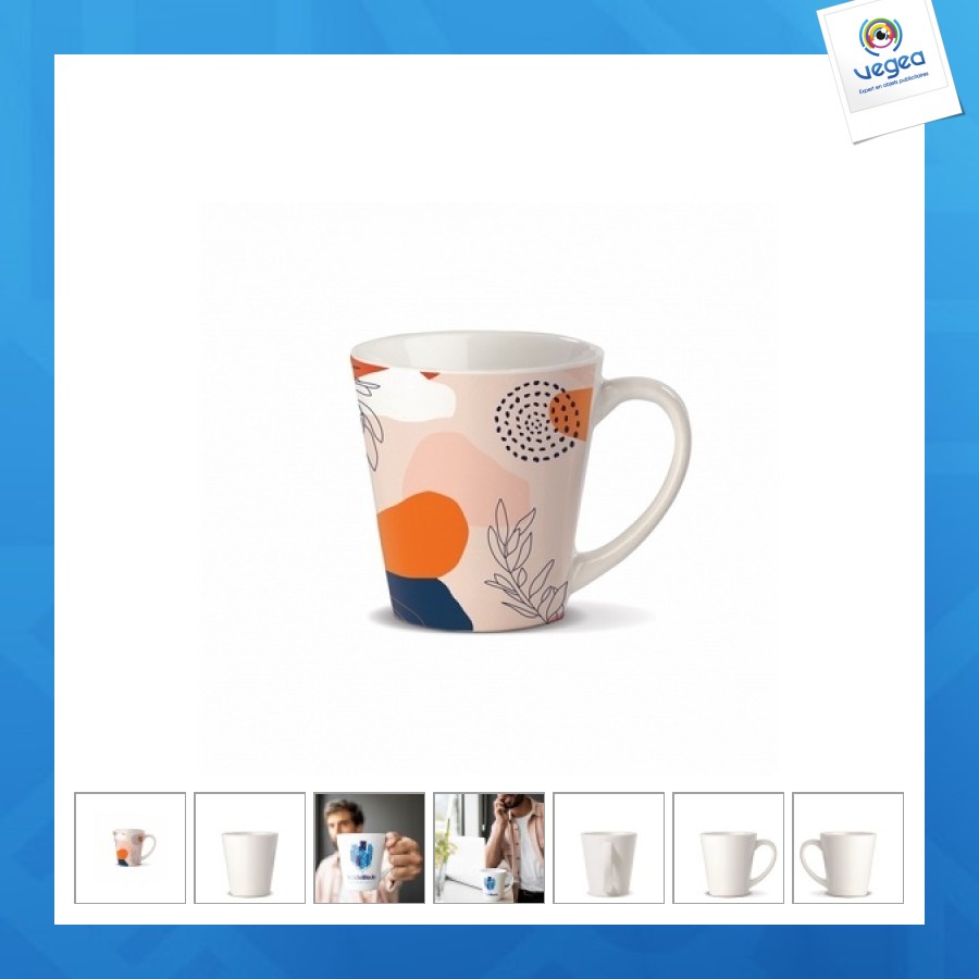 Ceramic flared mug with sublimation photo print