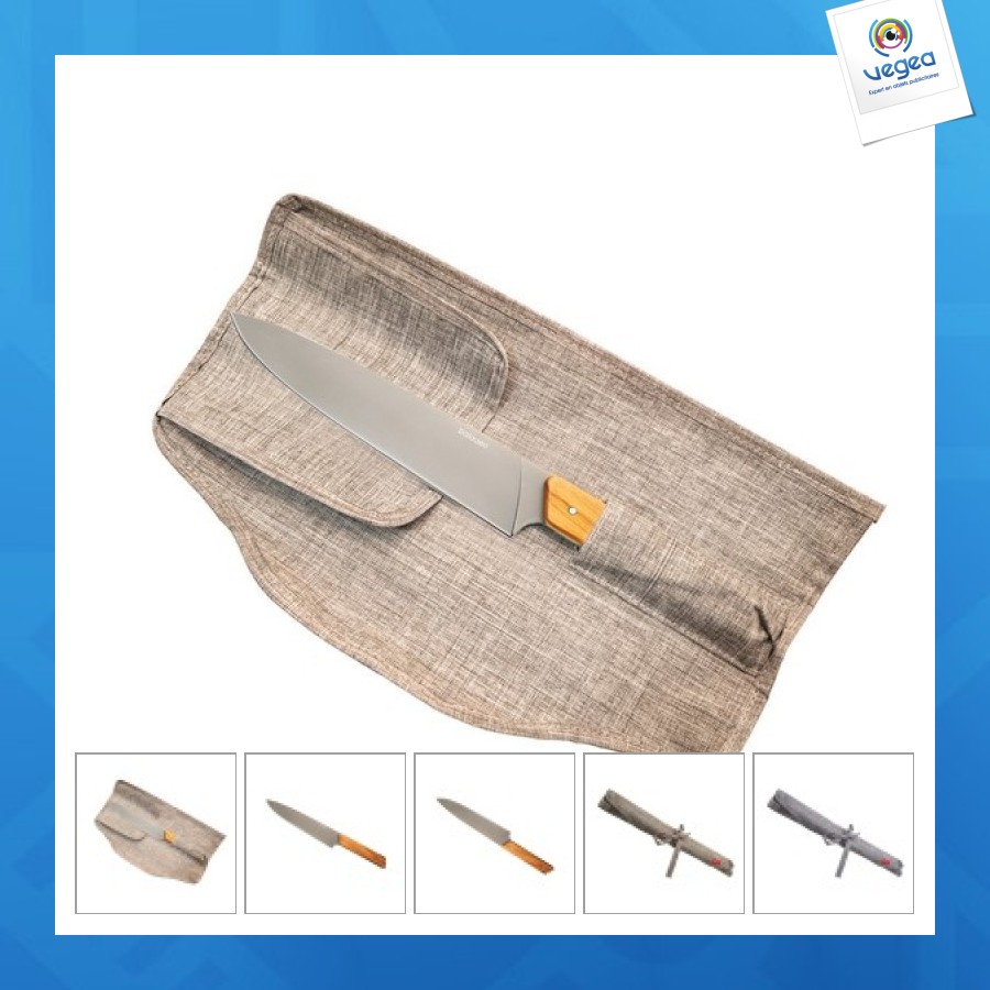 Chef's knife in olive wood