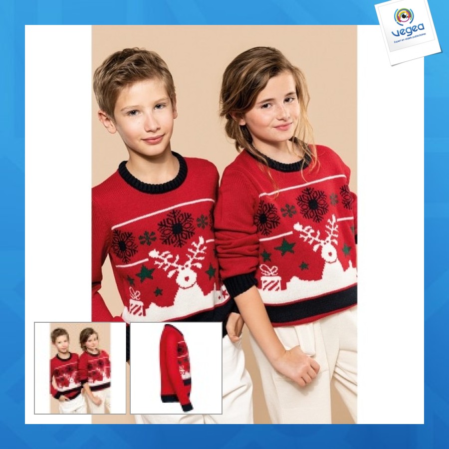 Children's christmas round-neck sweater