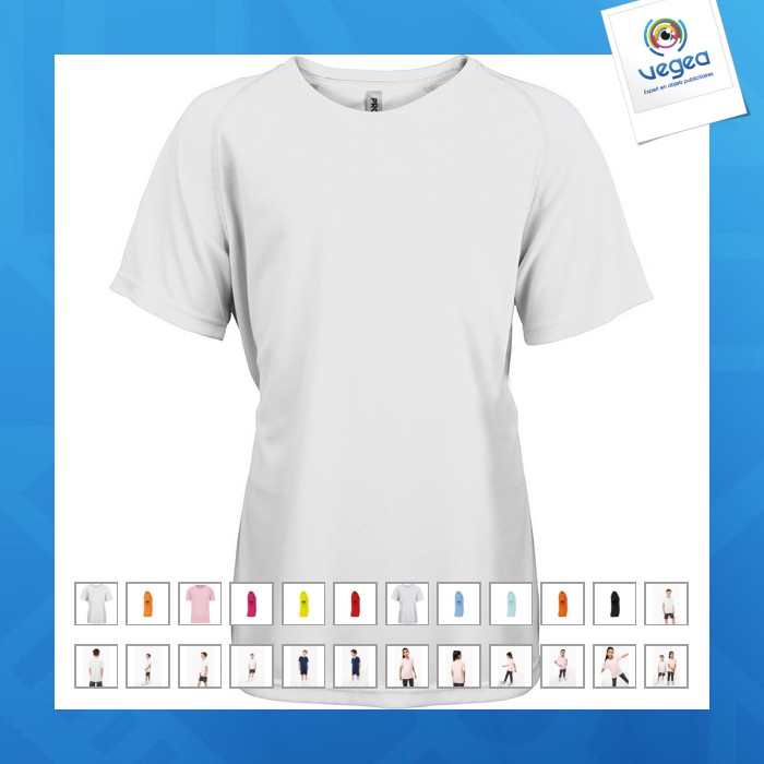 Children's short sleeve sports t-shirt - white