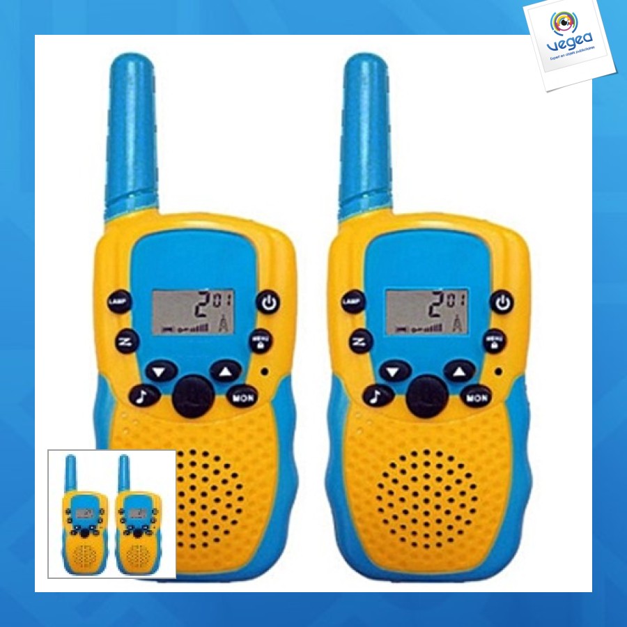 Children's walkie-talkie with emergency light