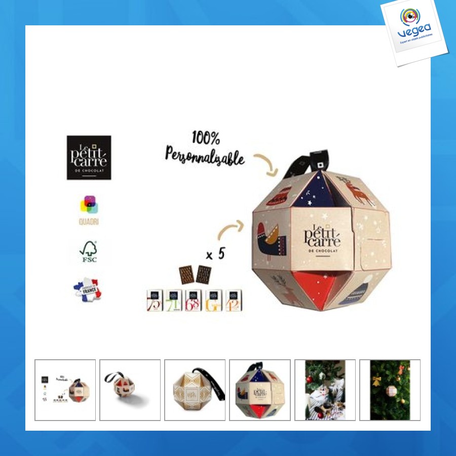 Christmas bauble 8 cm with logo