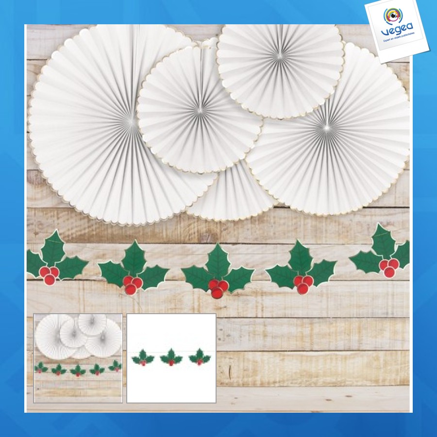 Christmas holly garland