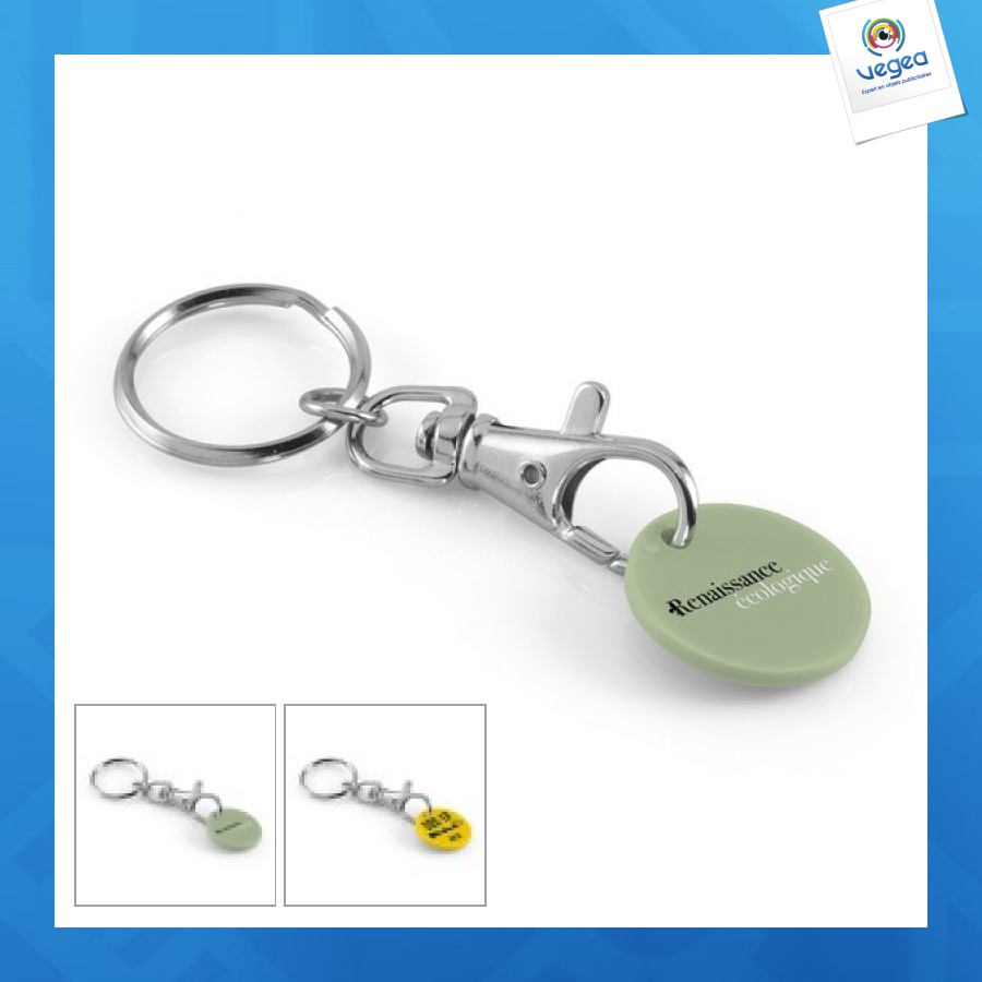 Classic token keyring with organic plastic token