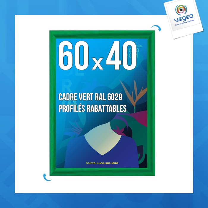 Clic-clac wall display frame 60x40cm green 6029