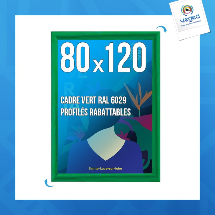 Clic-clac wall display frame 80x120 cm green 6029