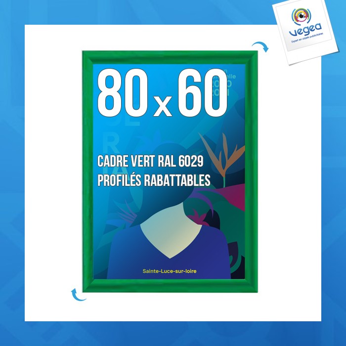 Clic-clac wall display frame 80x60 cm green 6029