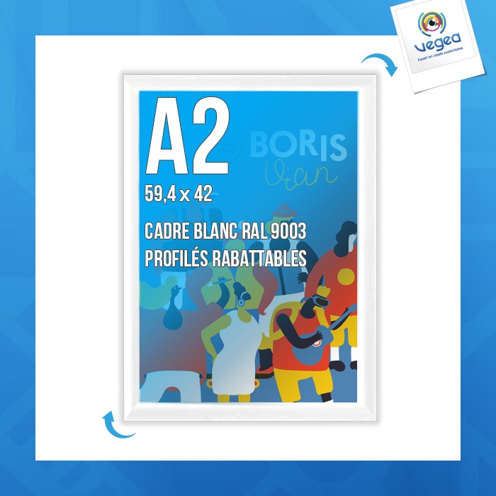 Clic-clac wall display frame a.2 white 9003