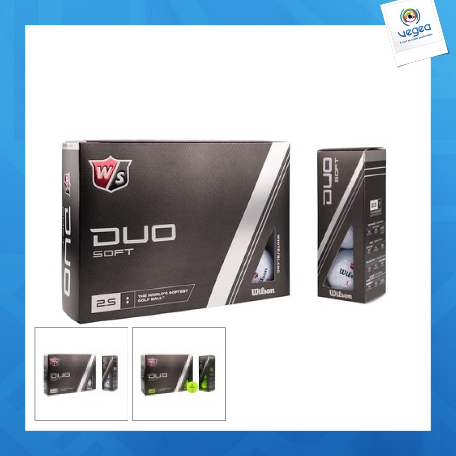 Coloured golf ball - wilson duo soft