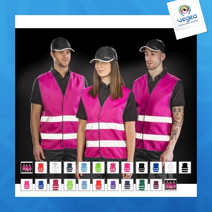 Coloured safety waistcoat