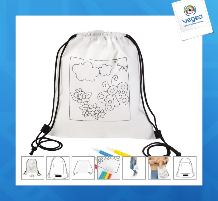 Colourful hobby colouring backpack