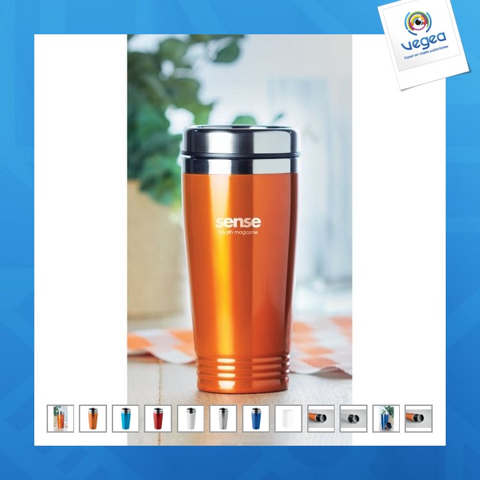 Colourful travel mug