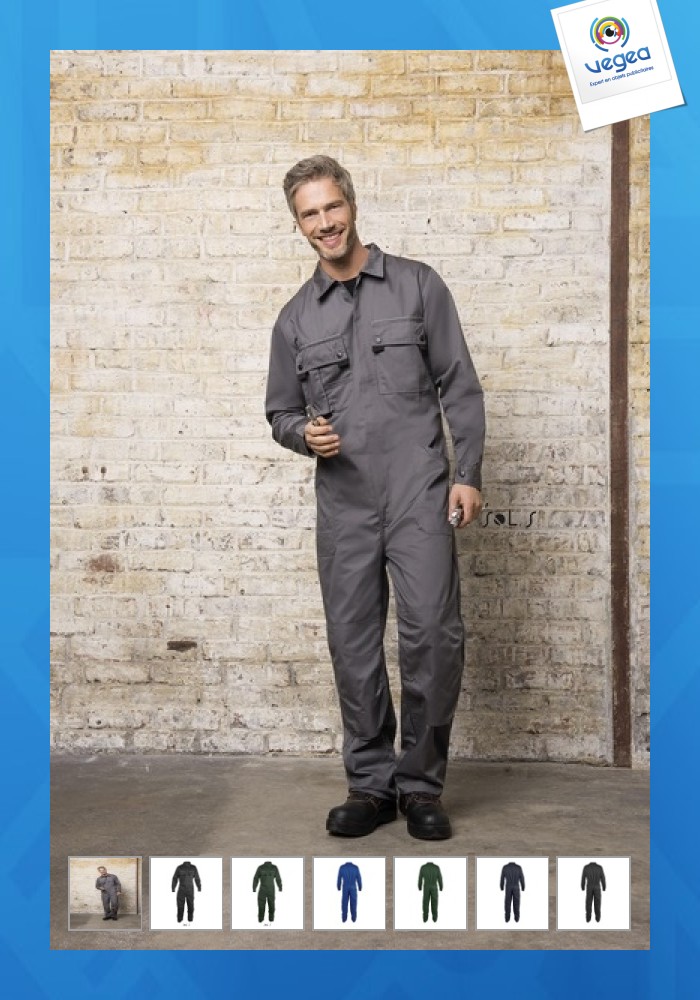 Combination workwear single zip unisex sol's - solstice pro - 80902