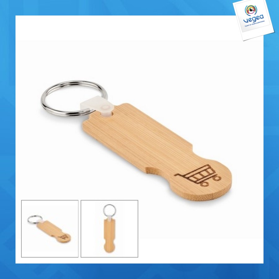 Compras bamboo euro token key ring 