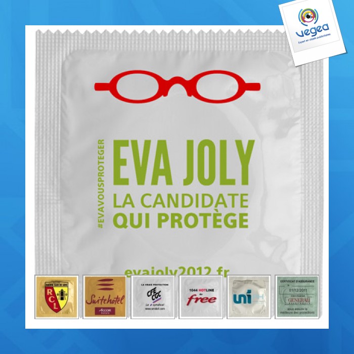 Condom with direct printing on package