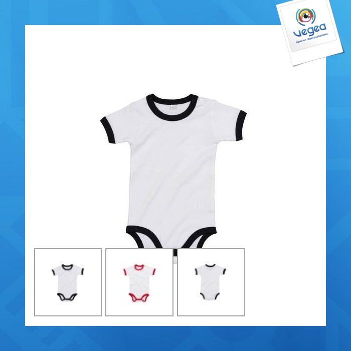 Contrasting baby bodysuit - baby ringer bodysuit
