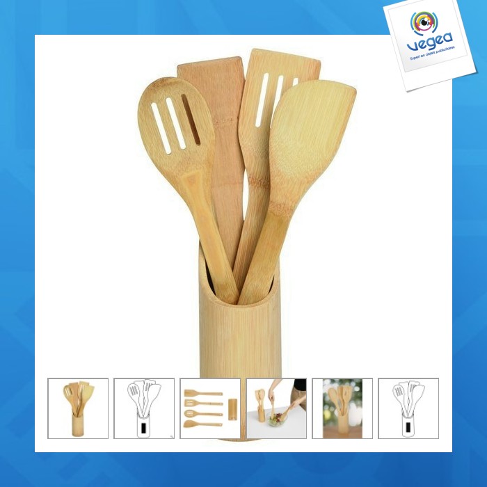 Cooking time wooden spatula set