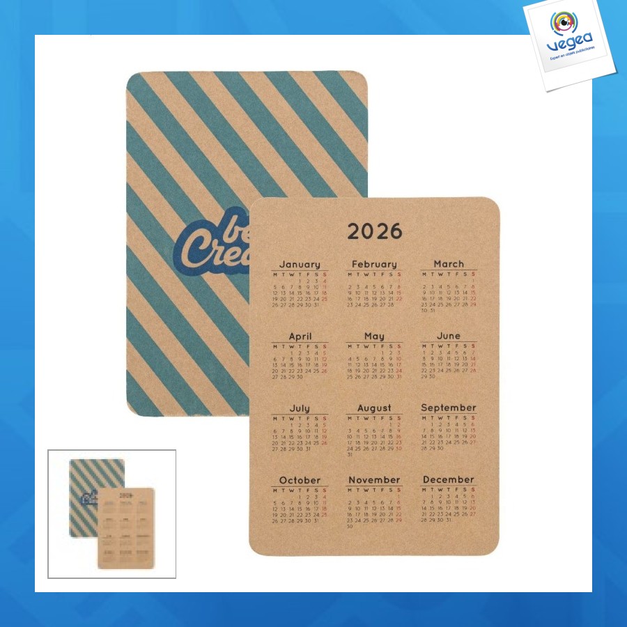 Creadate pocket eco customisable pocket calendar 