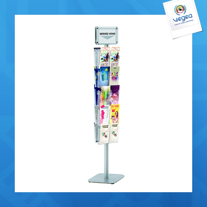 Cristal brochure display 20 x 1/3a4 + 2 x a5 frames
