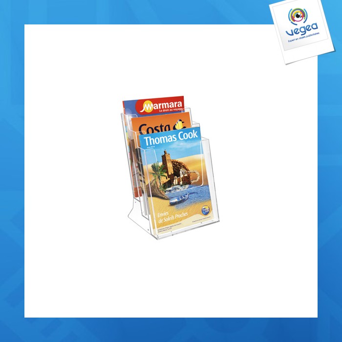 Cristal eco counter brochure holder 3 x a4 (297x210 mm)