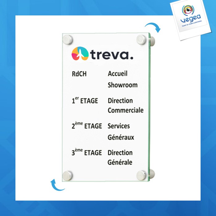 Cristal-sign nameplate 210 x 300 mm