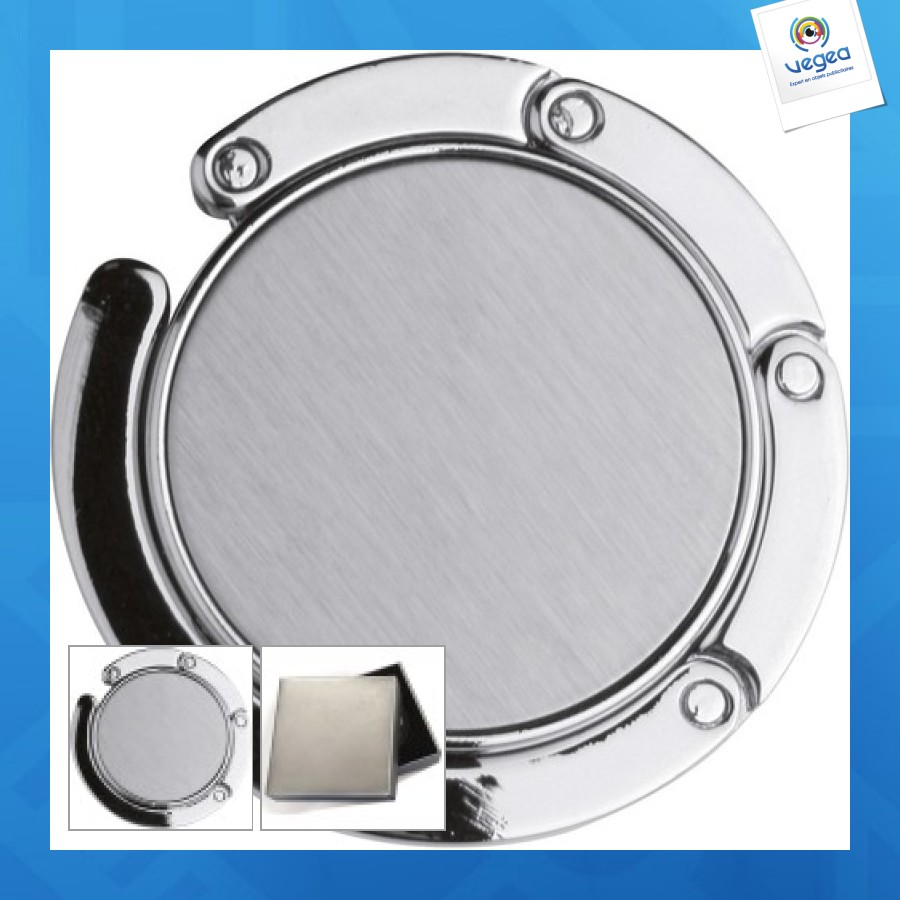 Crochet sac à main de table en métal