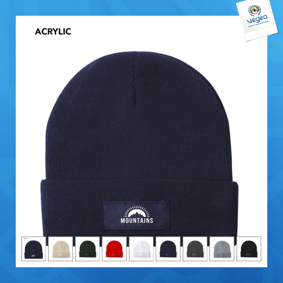 Cuffed cap with patch