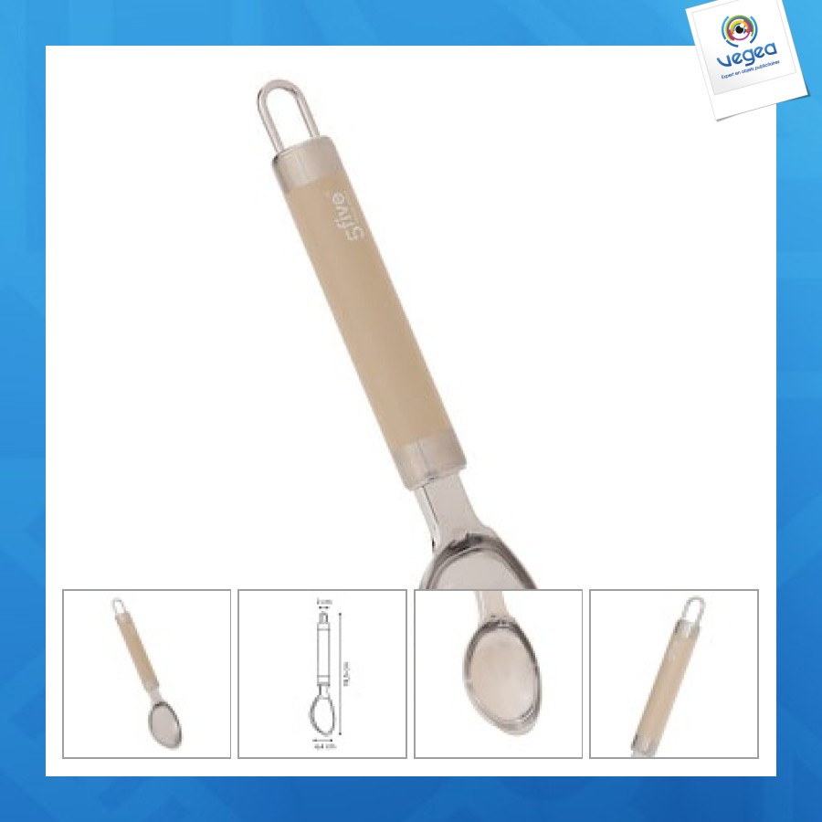 Cuillere à glace inox solstice, beige