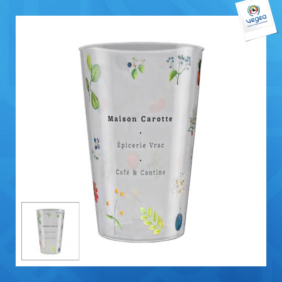 Custom tumbler 50 cl translucent pint