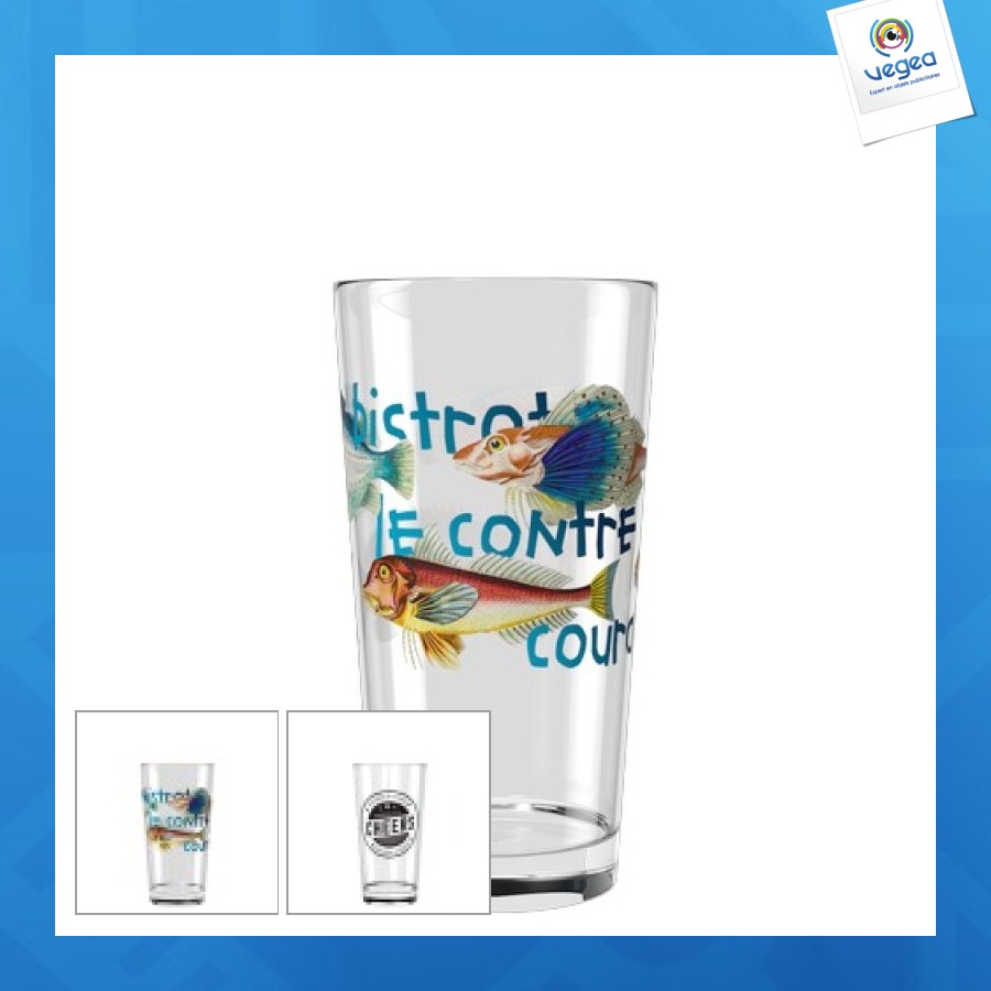 Customised beer glass shaker 58cl - four-colour process