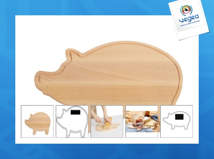 Cutting board wooden piggy