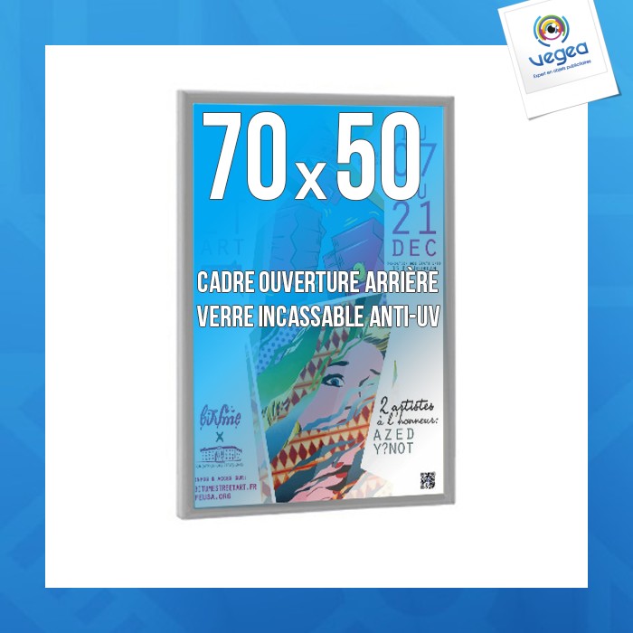 Deco frame 50x70 cm alu anodised