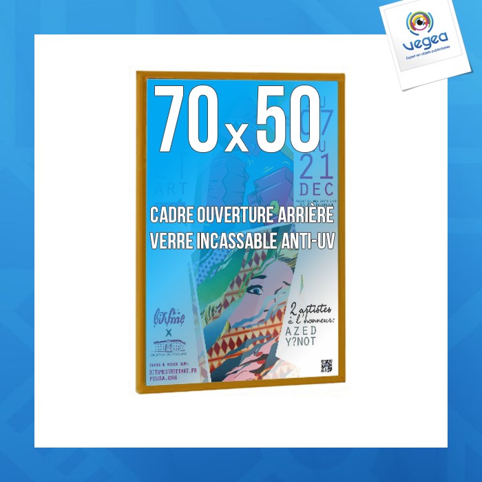 Deco frame 50x70 cm colour gold