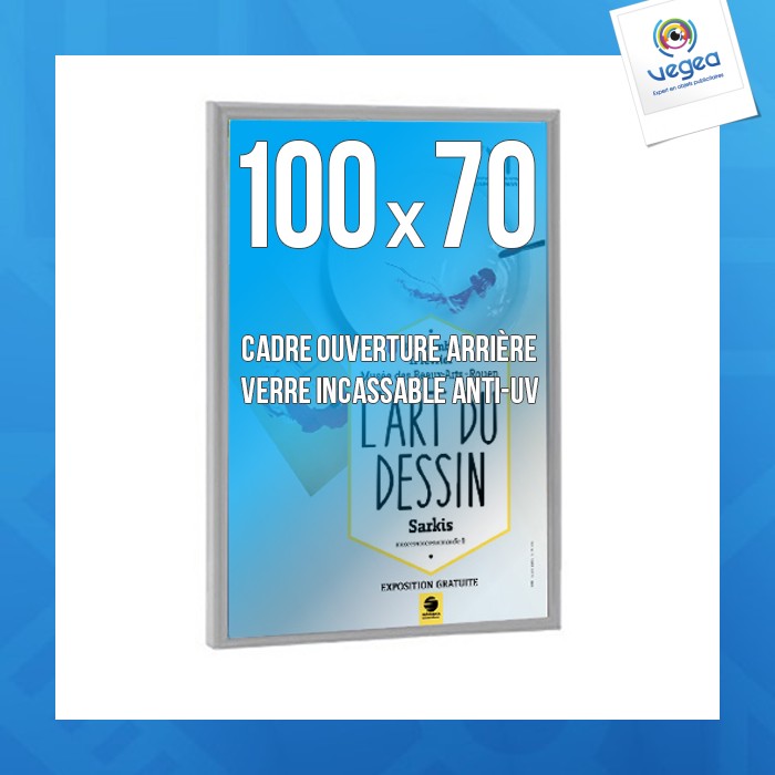 Deco frame 70x100 cm alu anodised