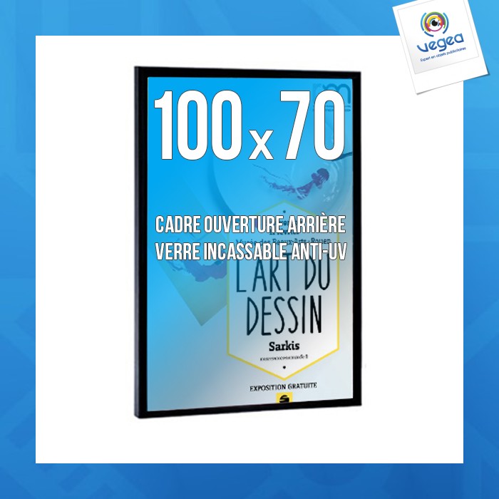 Deco frame 70x100 cm colour black