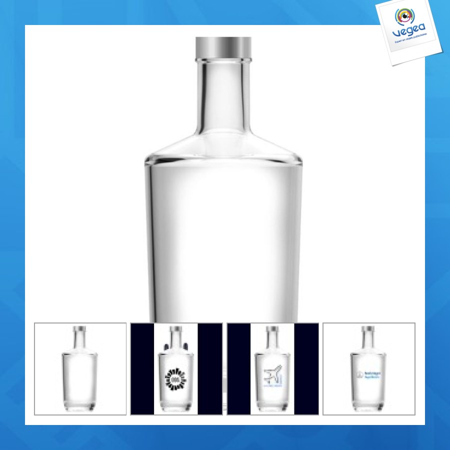Design glass bottle 70cl
