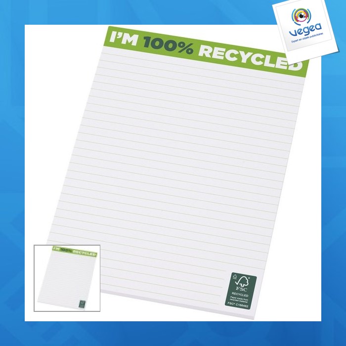Desk-mate® 50-sheet recycled a5 notepad