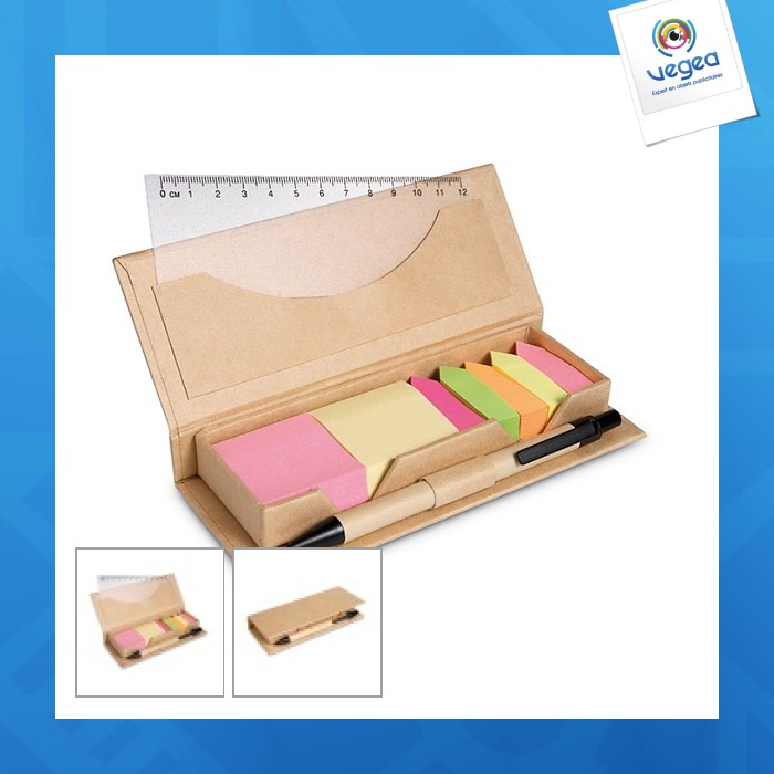 Desk set, cardboard box