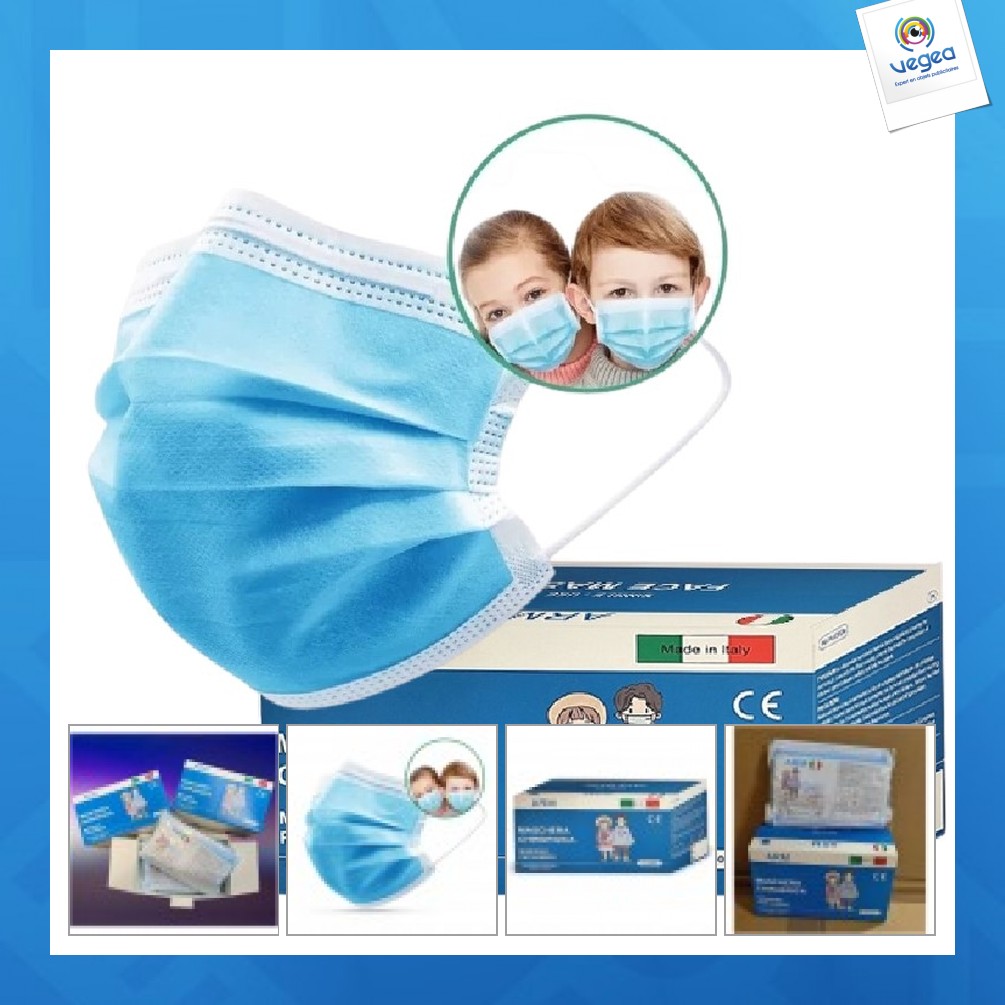 Disposable children's mask en14683